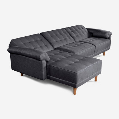 Sala Modular Makora Landon Gris Oxford Magic De 3 Plazas - Outlet