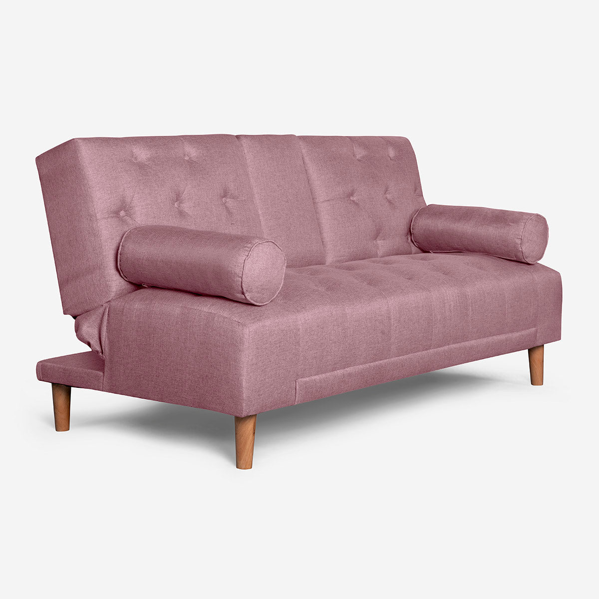 Sofá Cama Makora Paccino Rosa Lino De 2 Plazas Con Portavasos - Outlet