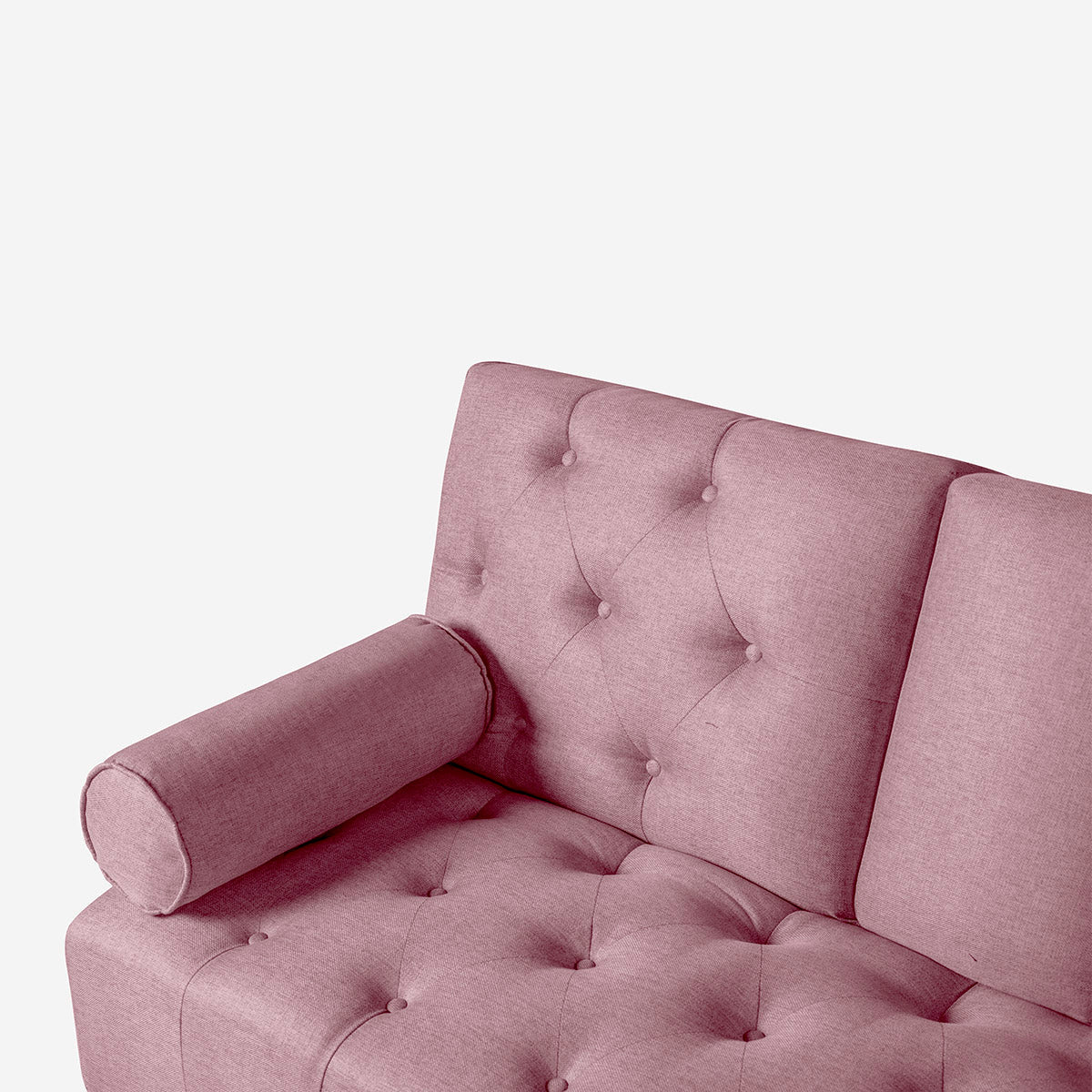 Sofá Cama Makora Paccino Rosa Lino De 2 Plazas Con Portavasos - Outlet