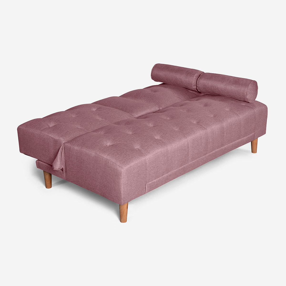 Sofá Cama Makora Paccino Rosa Lino De 2 Plazas Con Portavasos - Outlet