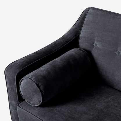 Sofá Cama Makora Shelby Gris Oxford Terciopelo De 3 Plazas - Outlet