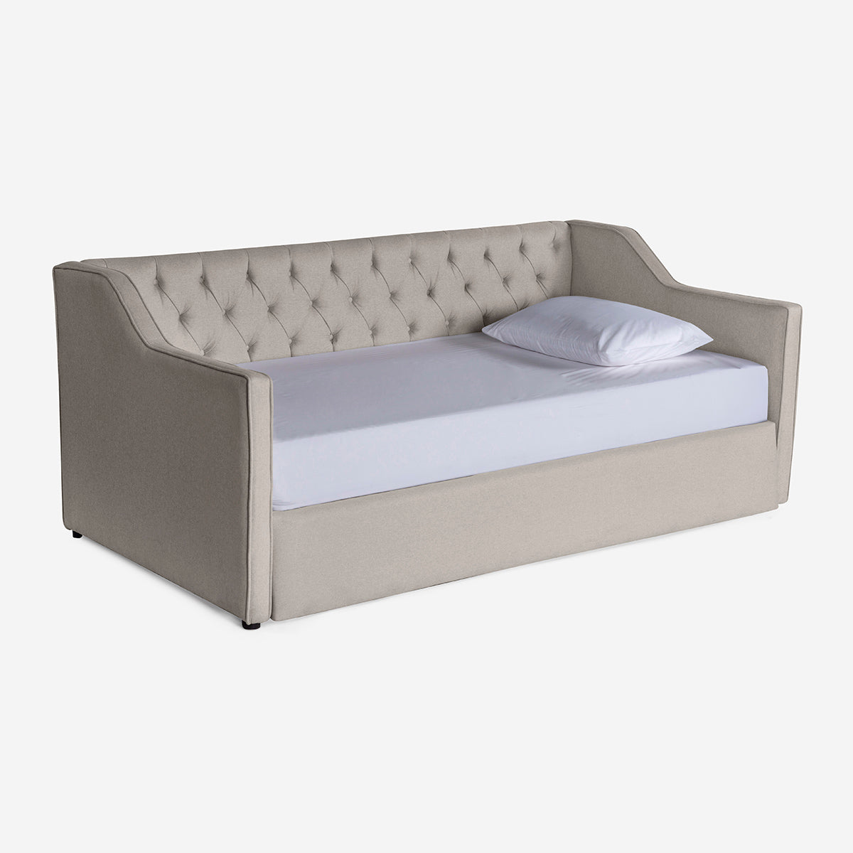 Daybed Makora Coralia Gris Claro Terciopelo - Outlet