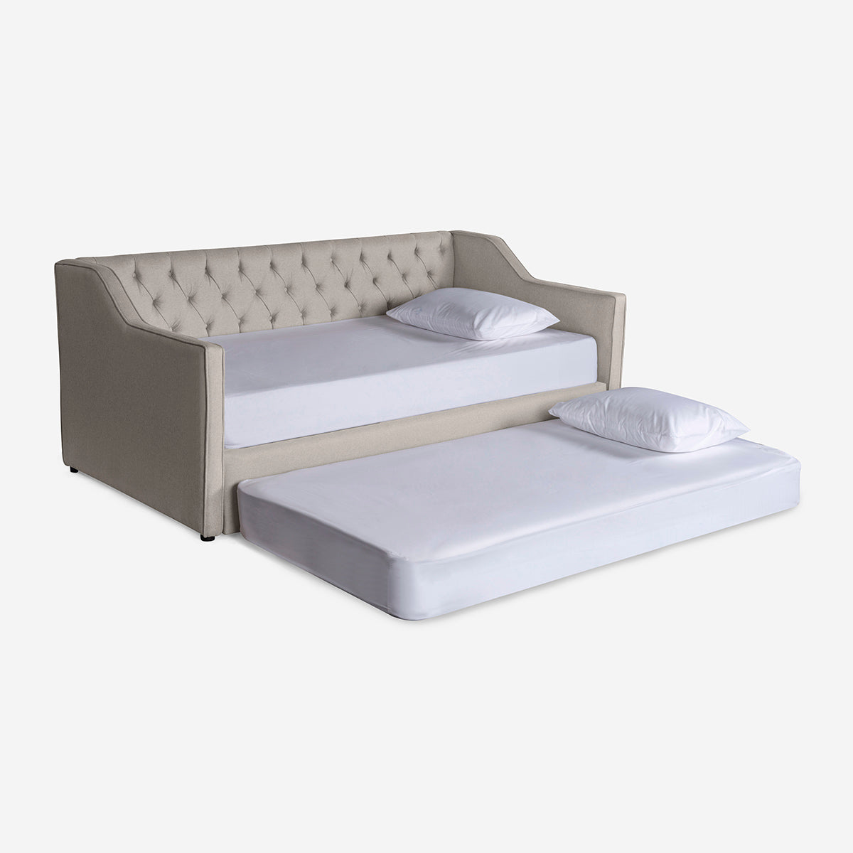 Daybed Makora Coralia Gris Claro Terciopelo - Outlet