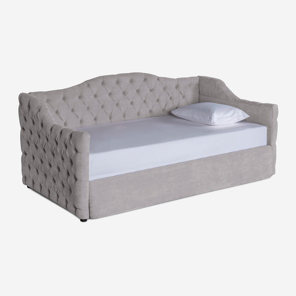 Daybed Makora Massimo Gris Claro Terciopelo - Outlet