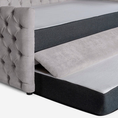 Daybed Makora Massimo Gris Claro Terciopelo - Outlet