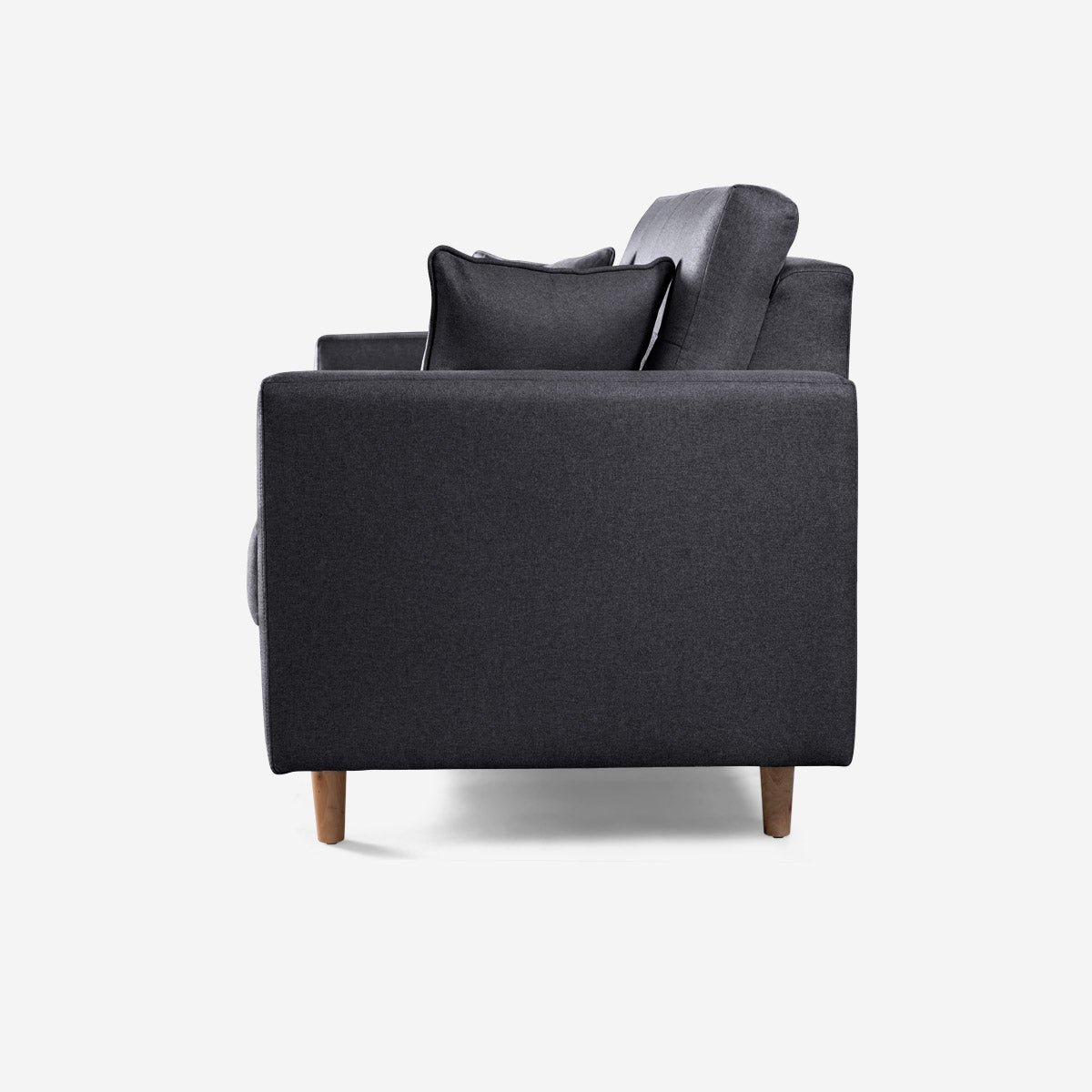 Sofá Love Seat Makora Aria Gris Oxford Lino De 2 Plazas - Outlet