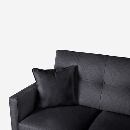 Sofá Love Seat Makora Aria Gris Oxford Lino De 2 Plazas - Outlet