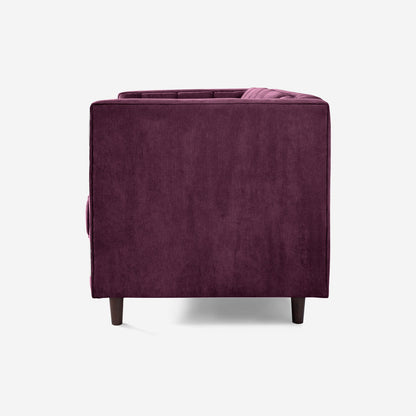 Sofá Love Seat Makora Banks Morado Terciopelo De 2 Plazas - Outlet