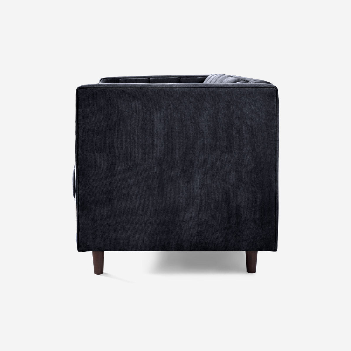 Sofá Love Seat Makora Banks Gris Oxford Terciopelo De 2 Plazas - Outlet
