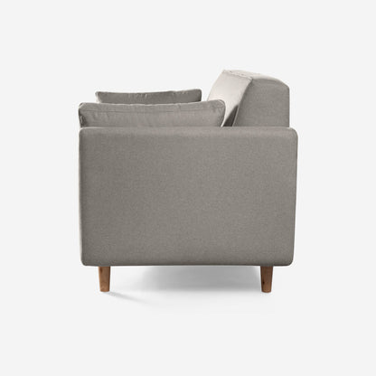 Sofá Love Seat Makora Bellini Gris Claro Lino De 2 Plazas - Outlet