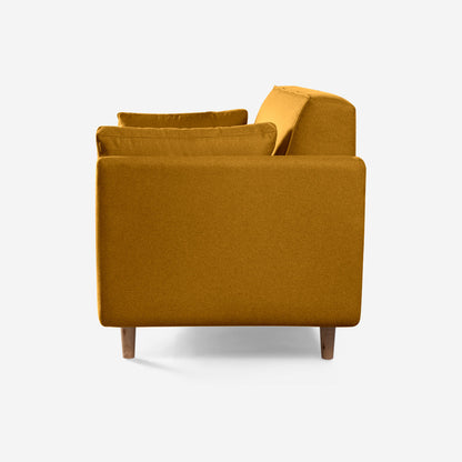 Sofá Love Seat Makora Bellini Mostaza Lino De 2 Plazas - Outlet