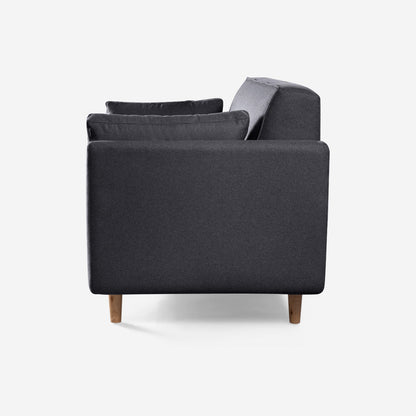 Sofá Love Seat Makora Bellini Gris Oxford Lino De 2 Plazas - Outlet