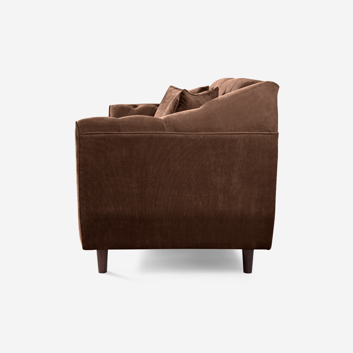 Sofá Love Seat Makora Clooney Café Terciopelo De 2 Plazas - Outlet