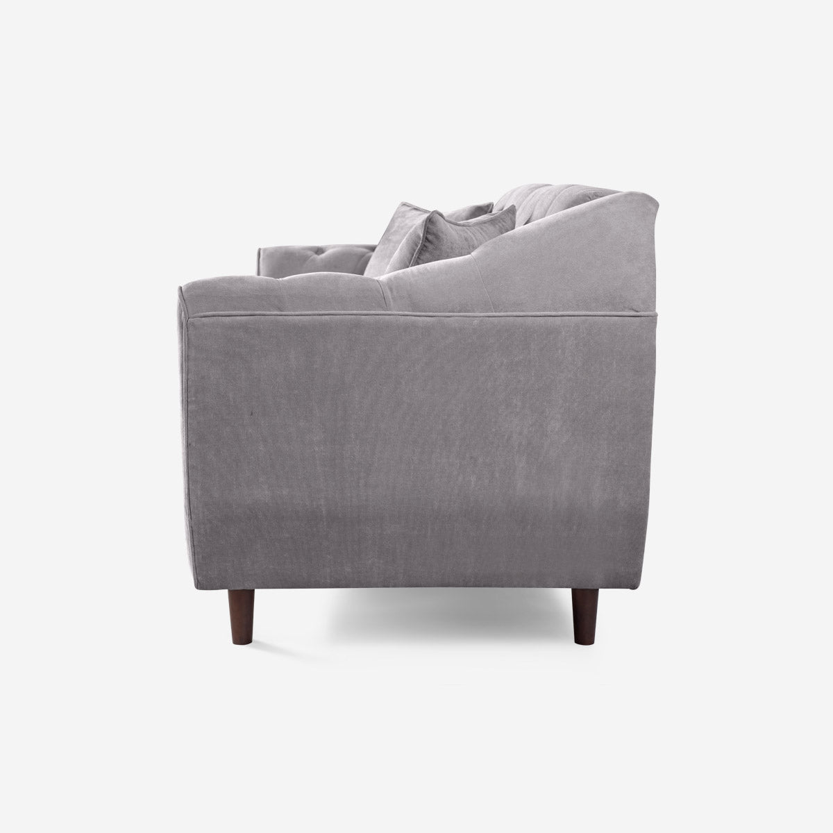 Sofá Love Seat Makora Clooney Gris Claro Terciopelo De 2 Plazas - Outlet