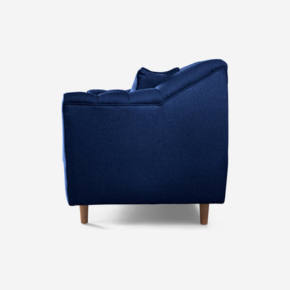 Sofá Love Seat Makora Eliana Azul Lino De 2 Plazas - Outlet