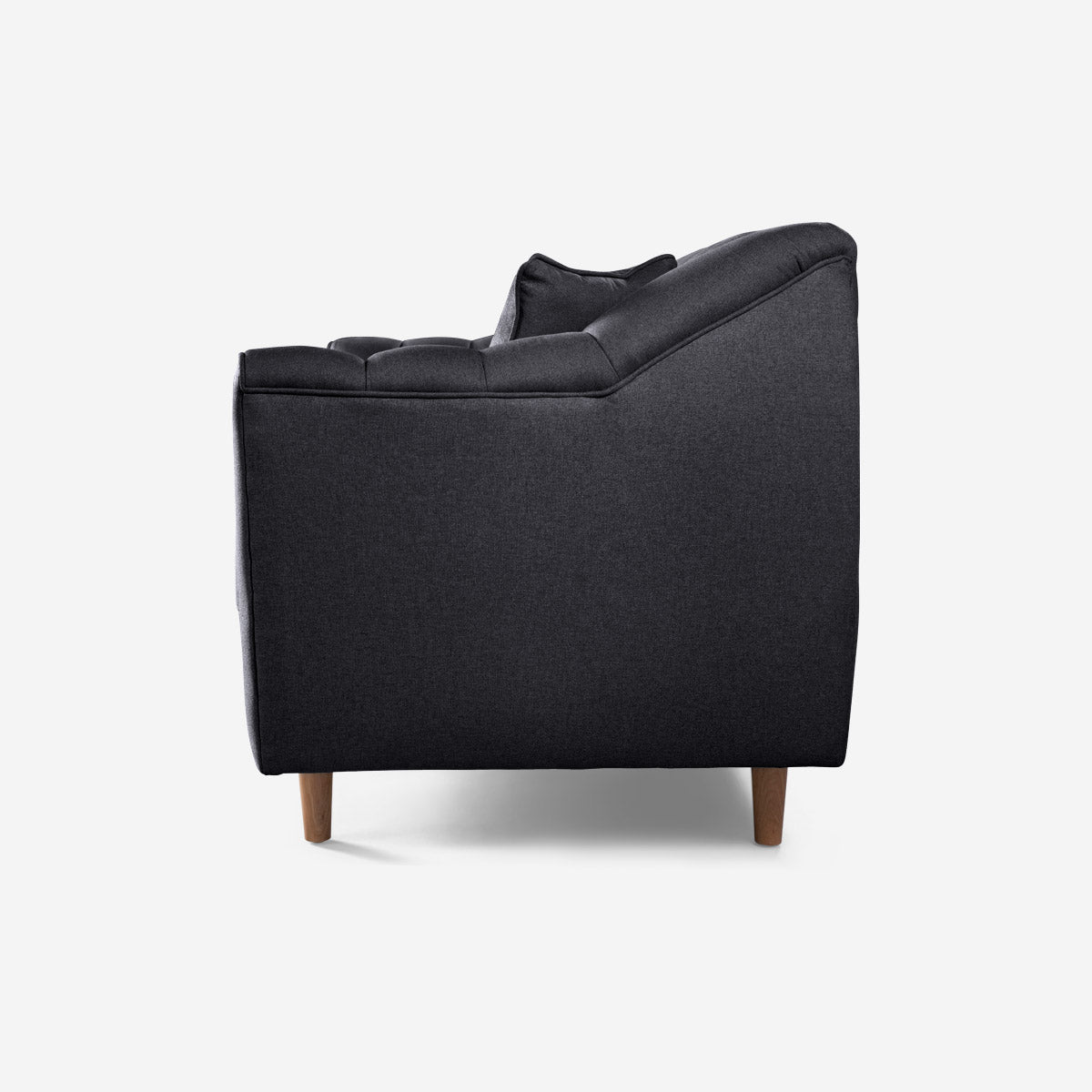 Sofá Love Seat Makora Eliana Gris Oxford Lino De 2 Plazas - Outlet