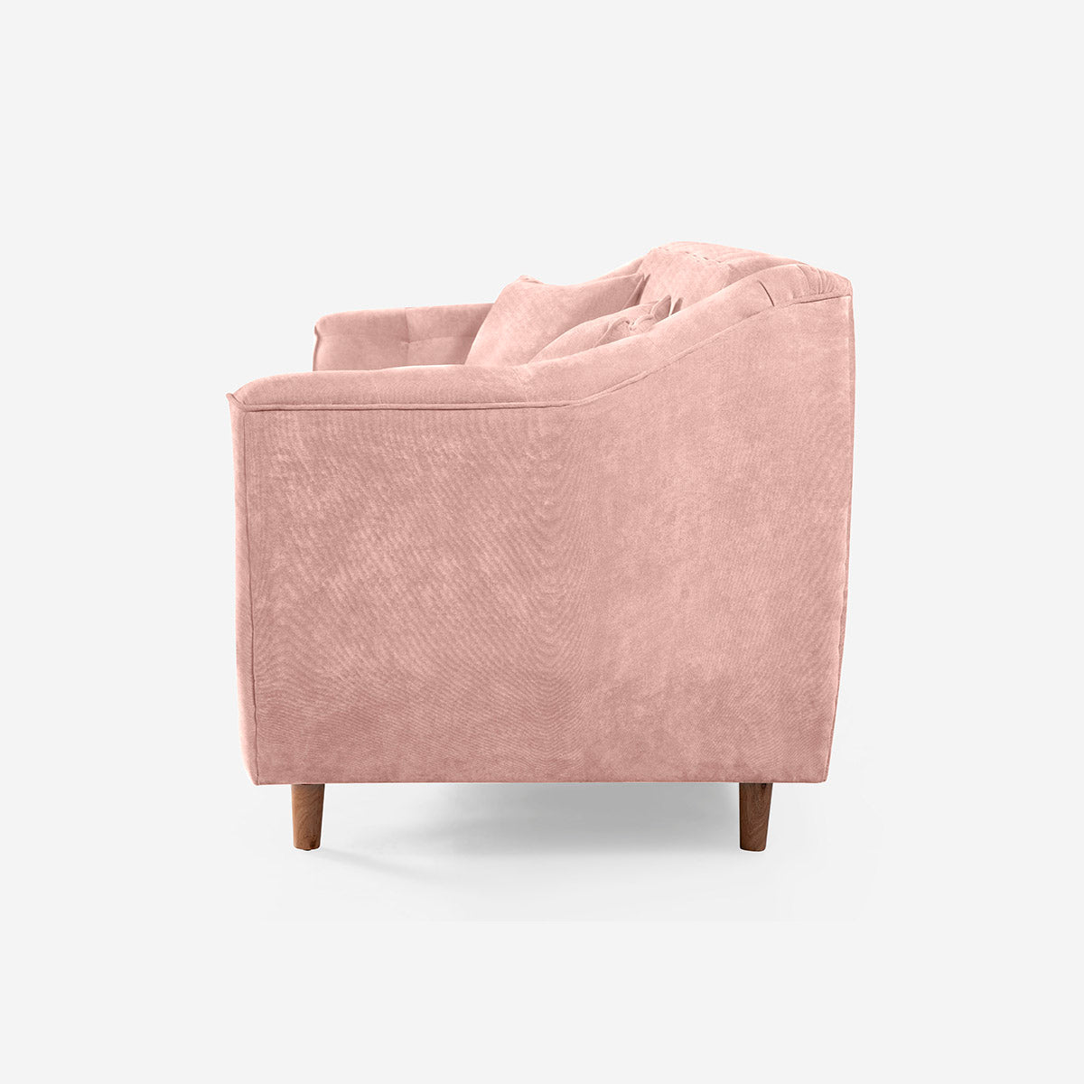 Sofá Love Seat Makora Neroli Rosa Terciopelo De 2 Plazas - Outlet