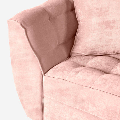 Sofá Love Seat Makora Neroli Rosa Terciopelo De 2 Plazas - Outlet