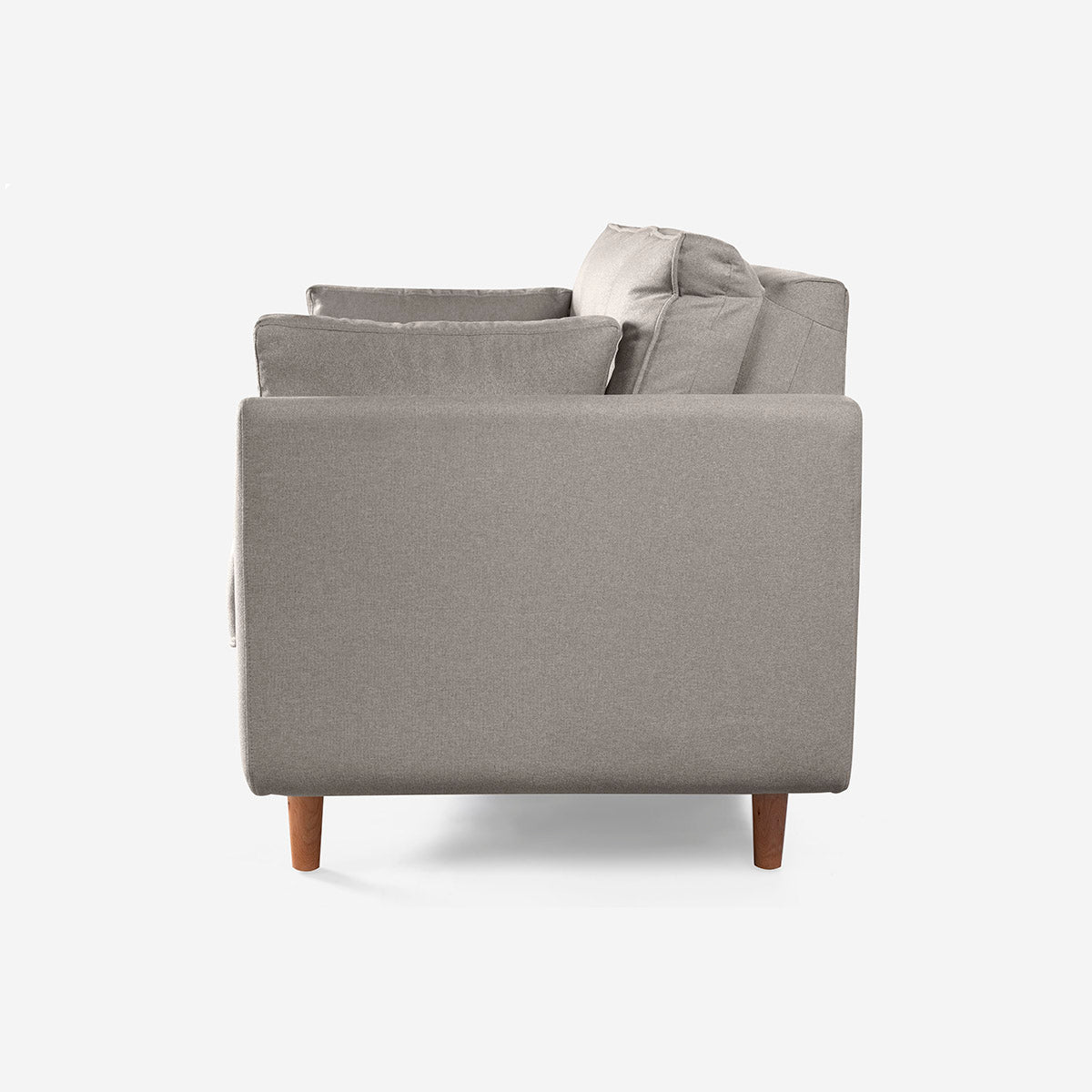 Sofá Love Seat Makora Penny Gris Claro Lino De 2 Plazas - Outlet