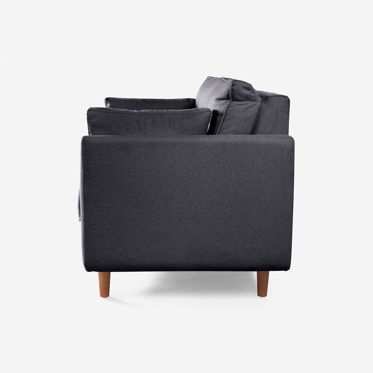 Sofá Love Seat Makora Penny Gris Oxford Lino De 2 Plazas - Outlet