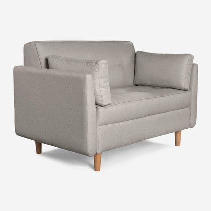 Sala 3-2 Makora Bellini Gris Claro Lino De 5 Plazas - Outlet