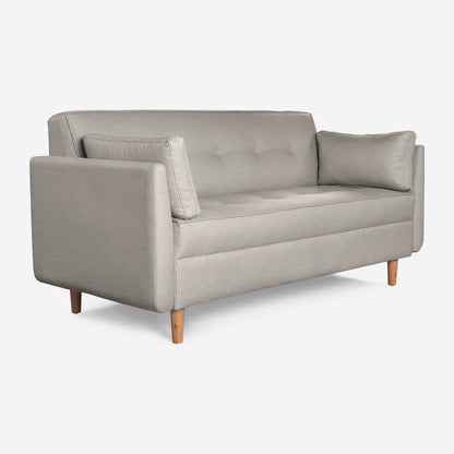 Sala 3-2 Makora Bellini Gris Claro Lino De 5 Plazas - Outlet