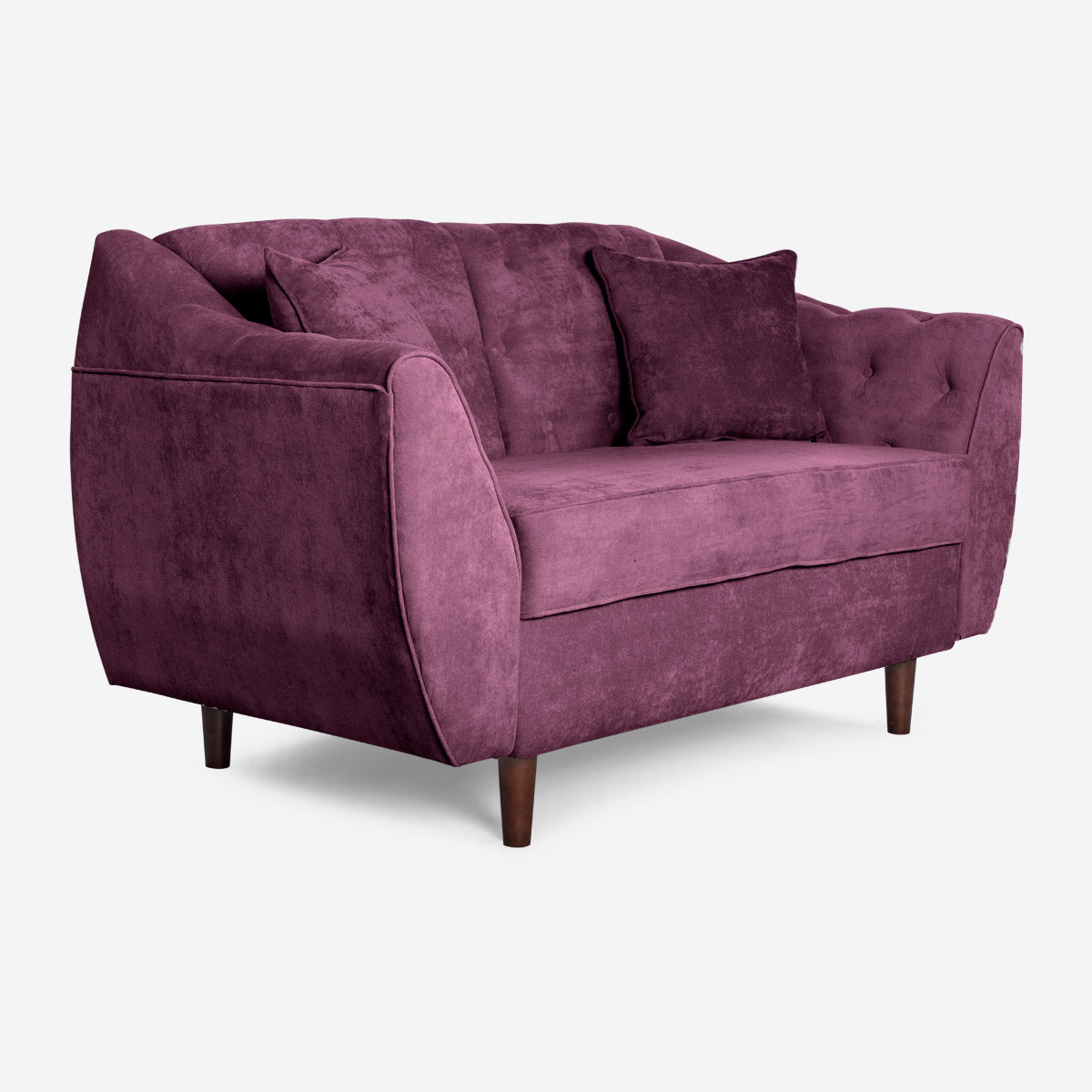 Sala 3-2 Makora Clooney Morado Terciopelo De 5 Plazas - Outlet