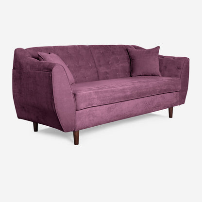 Sala 3-2 Makora Clooney Morado Terciopelo De 5 Plazas - Outlet
