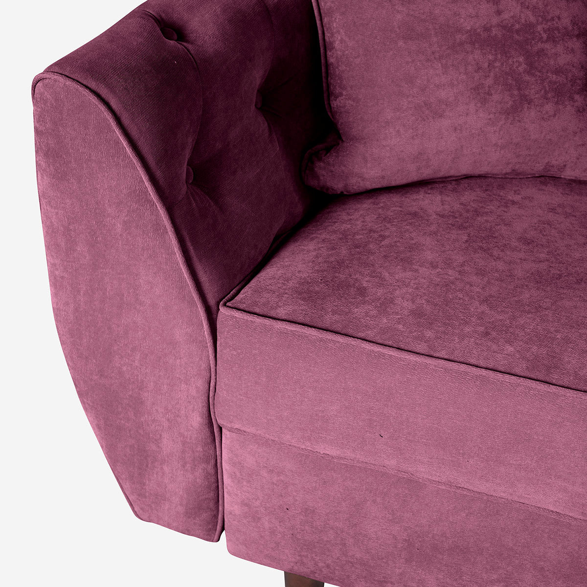 Sala 3-2 Makora Clooney Morado Terciopelo De 5 Plazas - Outlet