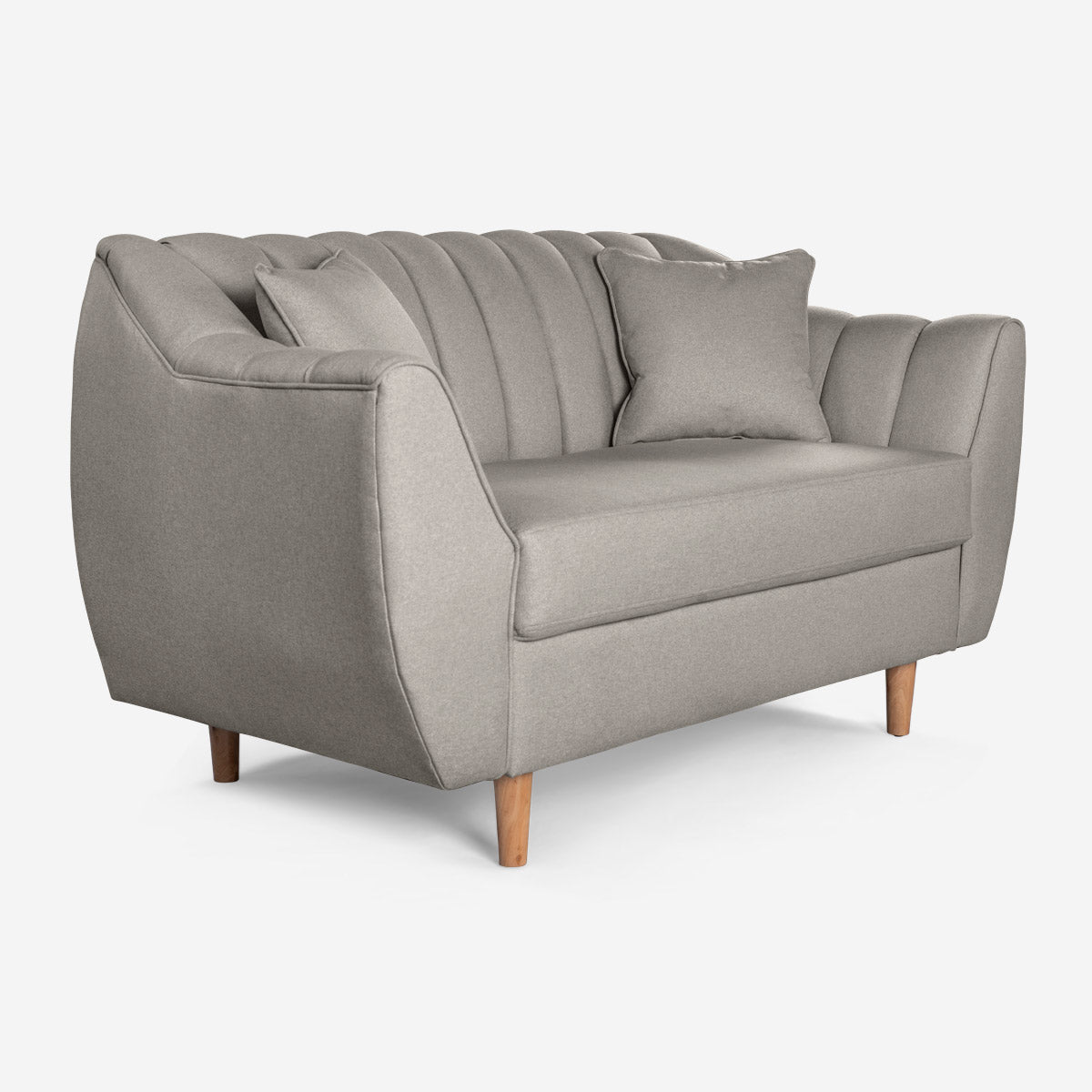 Sala 3-2 Makora Eliana Gris Claro Lino De 5 Plazas - Outlet