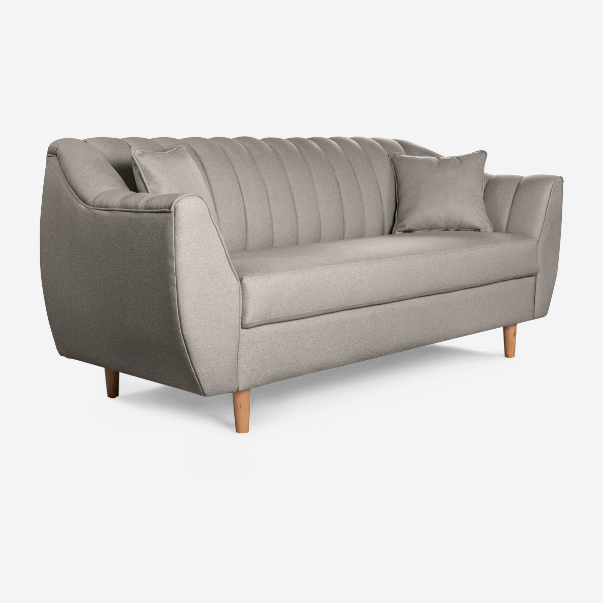 Sala 3-2 Makora Eliana Gris Claro Lino De 5 Plazas - Outlet
