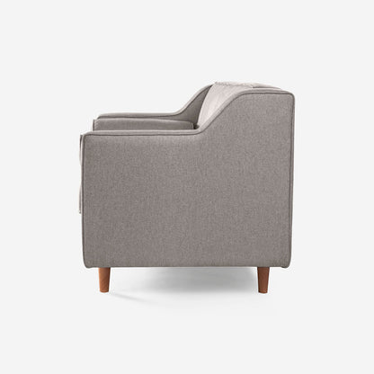 Sala 3-2 Makora Mimosa Gris Claro Lino De 5 Plazas - Outlet