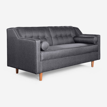 Sala 3-2 Makora Mimosa Gris Oxford Lino De 5 Plazas - Outlet