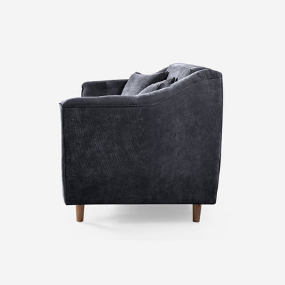 Sala 3-2 Makora Neroli Gris Oxford Terciopelo De 5 Plazas - Outlet
