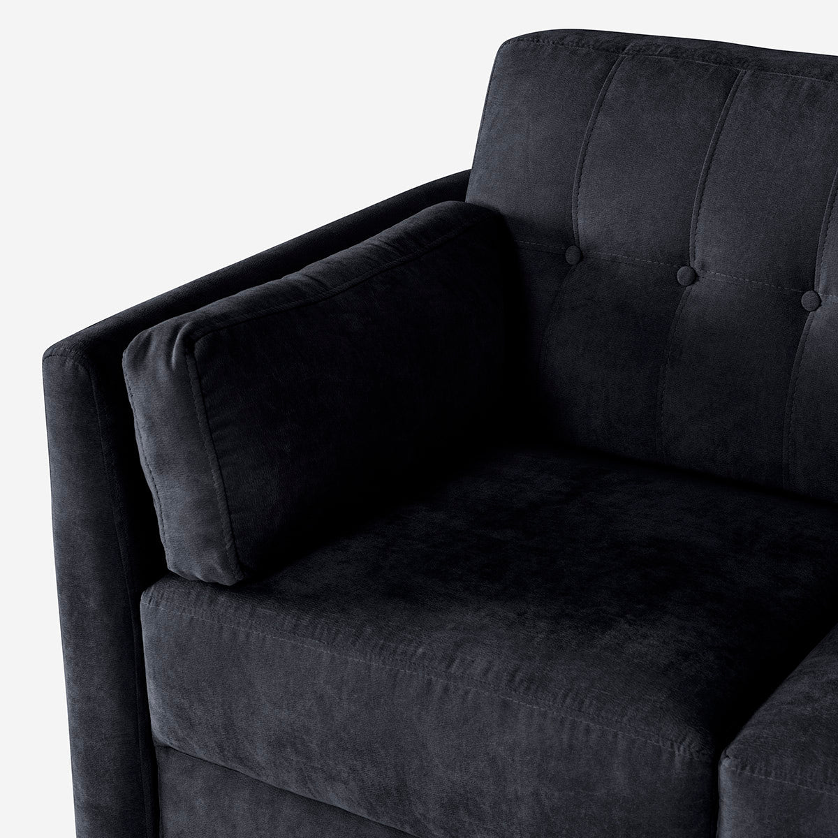 Sala Esquinera Makora Kravitz Gris Oxford Terciopelo De 5 Plazas - Outlet
