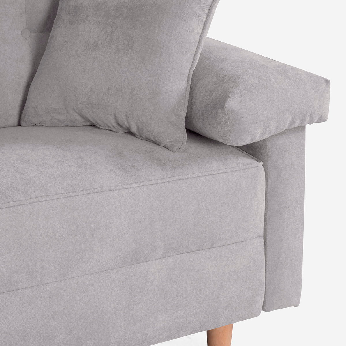 Sala Esquinera Elton Color Gris Claro