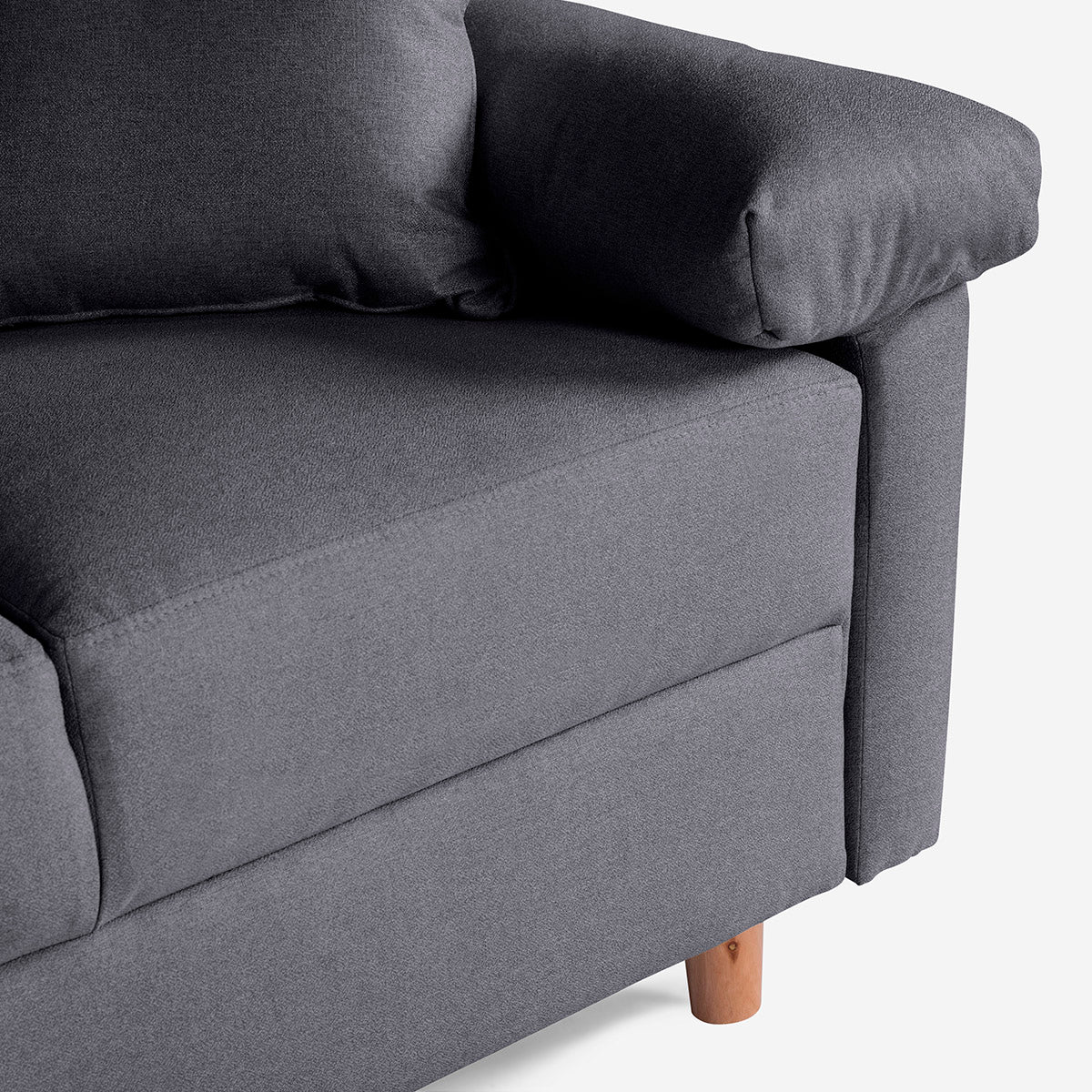 Sala Esquinera Miller Color Gris Oxford