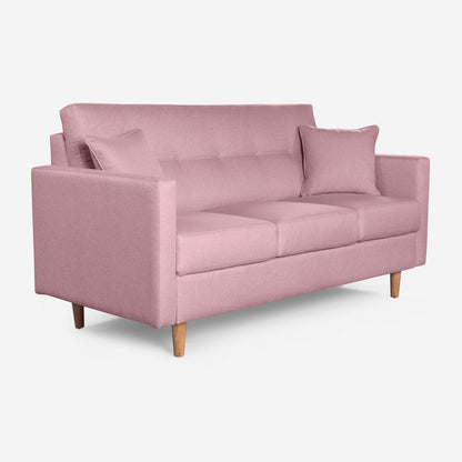 Sofá Makora Aria Rosa Lino De 3 Plazas - Outlet