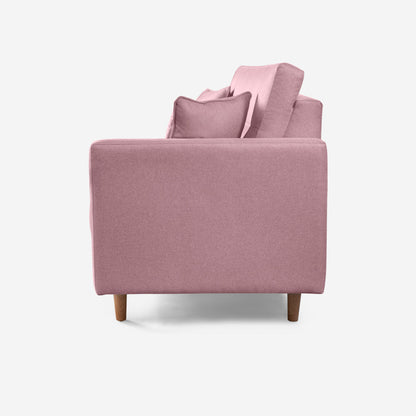 Sofá Makora Aria Rosa Lino De 3 Plazas - Outlet