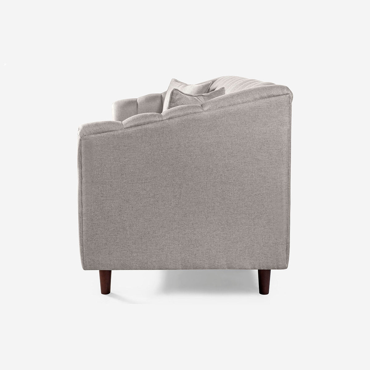 Sofá Makora Jax Gris Claro Lino De 3 Plazas - Outlet