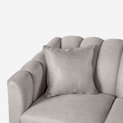 Sofá Makora Jax Gris Claro Lino De 3 Plazas - Outlet